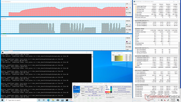 Sequential read rate stress test with graphene aluminum heat spreader and NUC heat spreader. The drive can maintain higher transfer rates for significantly longer