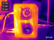 Asus ROG NUC 15 during stress test (left side)