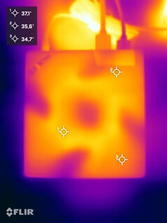 GMKtec NucBoc M7 Ultra during stress test (top side)