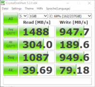 CrystalDiskMark SK Hynix 256 GB