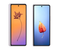 A comparison of the Galaxy Z Fold3 and the Galaxy Z Fold4. (Image source: @UniverseIce)