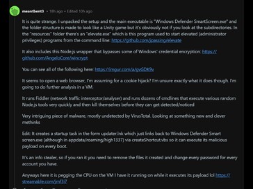 Infected Steam demo Reddit investigation (Image source: screenshot, PC Gaming subreddit)