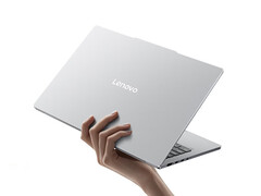 The Xiaoxin Air 13 costs around $869 in China. Pictured: a promo picture showing the thin and light design of the laptop.