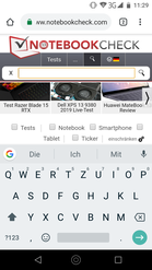 Using the default keyboard in portrait mode