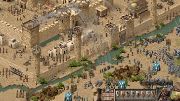 Pictured: A gameplay screenshot from Stronghold Crusader: Definitive Edition.