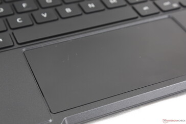 Multi-touch inputs are difficult to perform on the narrow clickpad