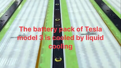 Tesla&#039;s 2170 cell cooling flows through the battery pack (image: Charles/X)