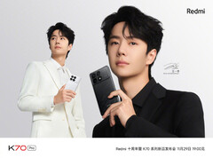 The Redmi K70 Pro in its black and white colourways. (Image source: Xiaomi)