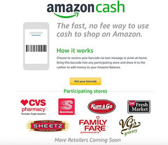 Amazon Cash service for adding cash to the Amazon.com balance now available