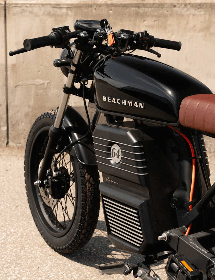 The Beachman '64 e-bike has a large 2.88 kWh removable battery (Image source: Beachman)