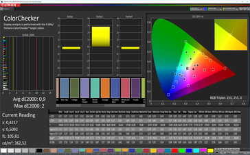CalMAN: Colour Accuracy – Standard colour profile, sRGB target colour space