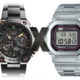 Nowy przeciek Casio MR-G wskazuje na skrzyżowanie tych dwóch światów. Na zdjęciu - Casio MRG-G1000HT-1A po lewej, "X" w środku i Casio MRG-B5000 kwadratowy G-Shock po prawej. (Źródło zdjęcia: Casio - edytowane)