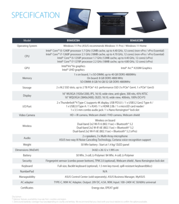 Specifications Asus ExpertBook B5 B5602C