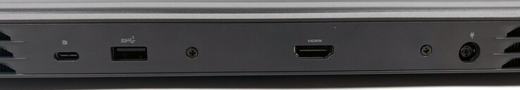 Back: 1x USB 3.2 Gen 2 (Type-C, DisplayPort), 1x USB 3.2 Gen 1 (Type-A), 1x HDMI 2.0, 1x power supply