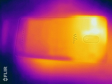 Heatmap of the rear of the device under load