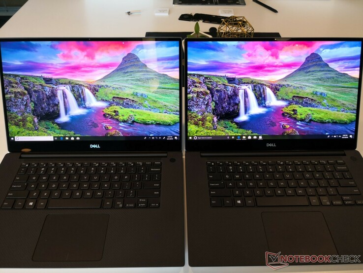 Dell XPS 15 7590 IPS (left) vs. XPS 15 7590 OLED (right)