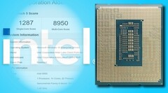 A 14-core Intel Alder Lake processor has taken a turn on Geekbench 5 with intriguing results. (Image source: Intel/Geekbench/VideoCardz - edited)