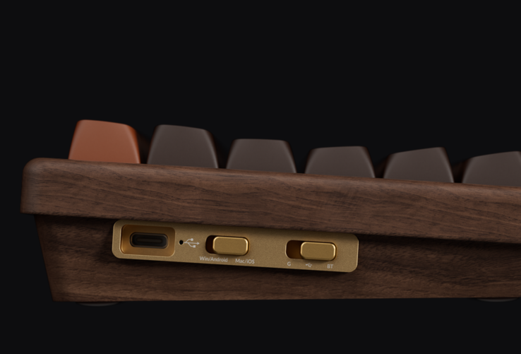 Keychron K2 HE All Wood Special Edition aluminium switch panel. (Image source: Keychron)