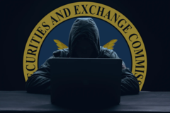 The SEC&#039;s X account was hacked earlier this week, resulting in fake news about Bitcoin ETFs being spread. (Image via Shutterstock and SEC, w/ edits)