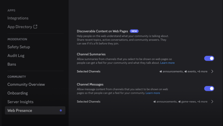 Server admins can disable both channel summaries as well as channel messages which are enabed by default
