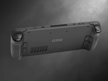 Steam Deck LCD rear panel on display (Image source: Valve with edits)