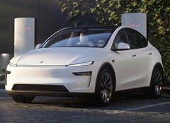 The new Tesla Model Y. Volkswagen beat Tesla to top spot in Europe's EV market as registrations of the electric SUV declined (Image source: Tesla)