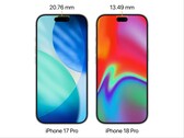Dynamic island of iPhone 17 Pro vs rumored iPhone 18 Pro.