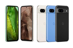 Google will release the Pixel 8a in four colour options. (Image source: various - edited)