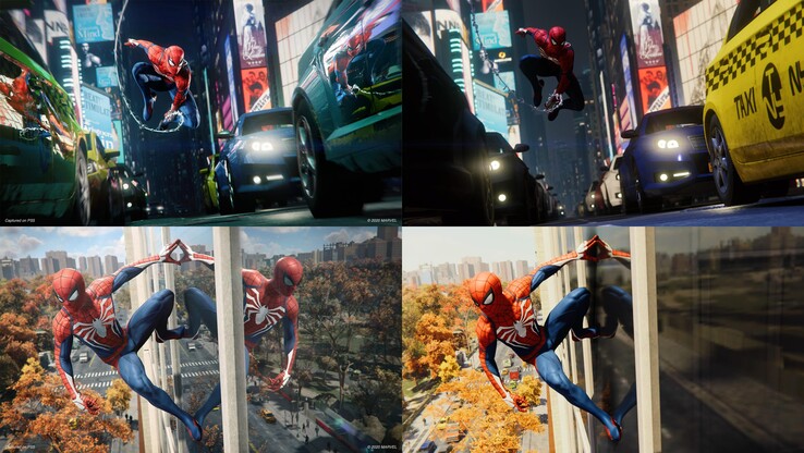 PS5 left and PS4 right. (Image source: Insomniac Games via Reddit)