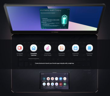 Asus ZenBook Pro 15 UX580 Screenpad launcher. (Source: Asus)