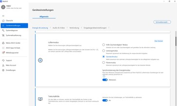 MyAsus fan profiles