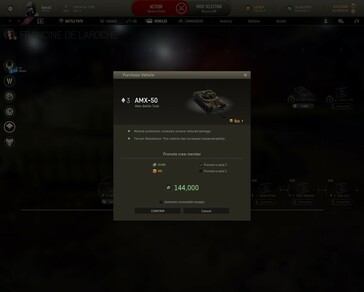 Buying the AMX-50 in Armored Warfare 0.28