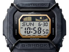 The Casio G-Shock G-LIDE GLX5600KB-1, pictured, comes with an ion-plated metal frame. (Image source: Casio)
