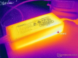 AC adapter can reach over 35 C when running demanding loads for long periods