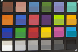 ColorChecker: The target color is displayed in the lower half of each patch.