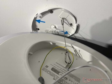 Hang the lamp, wire it, and tighten it—done.