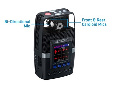Three internal mics are used to cover a 360° field (Image source: Zoom)