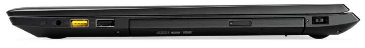 right: audio combo, 2x USB 2.0 (Type A), DVD burner, power-in