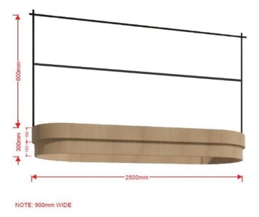 A render of the proposed light fitting above the reception desk (Source: City of Westminster Council)