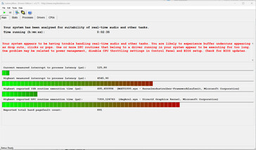 Latency monitor