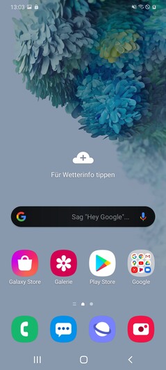 Default home screen