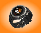 The Amazfit T-Rex Dual Solar comes in a single titanium finish with a black watch band.