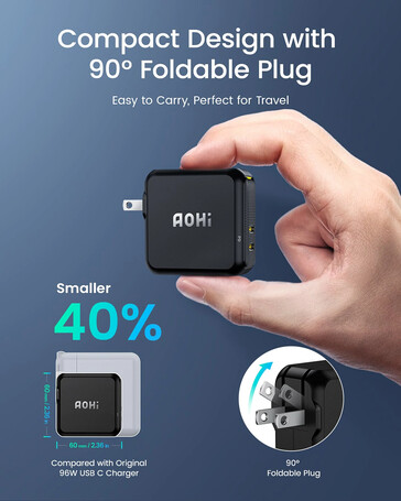 Aohi touts the best aspects of its 100W cable/power brick set. (Source: Aohi)