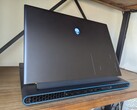 The Alienware m16 R1 has the majority of its ports located along the rear.