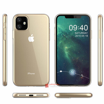The alleged 2019 iPhone with and without its apparent new cases. (Source: IndiaShopps)