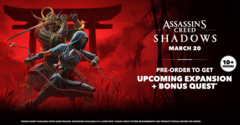 Assassin&#039;s Creed Shadows launches on March 20 (image source: Ubisoft)