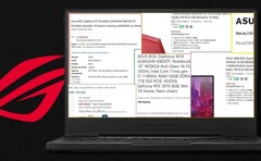 More retailer listings have been leaking details about the Asus ROG Zephyrus M16 laptops. (Image source: Asus/Amazon/microaid - edited)