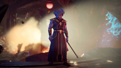 A Dragonborn character in cinematic view in Baldur's Gate 3