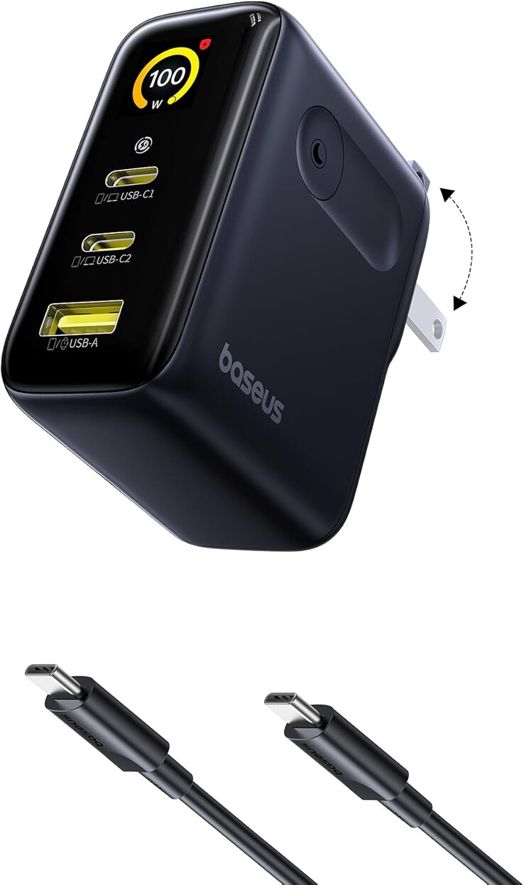 The PicoGo AE21 Digital Display Fast Charger 2C+U 100W. (Image source: Baseus)