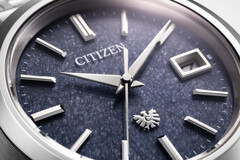 The Citizen AQ4100-65M (pictured) has the eagle motif engraved on the crown, dial, and caseback. (Image source: Citizen)